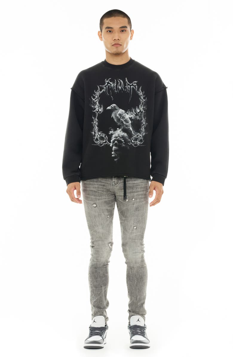 Cult of Individuality Punk 601 Ripped Super Skinny Jeans, Alternate, color, 