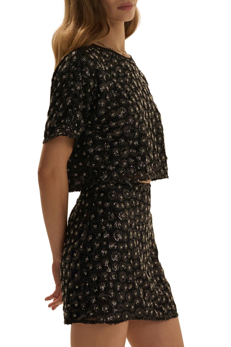 The Last Song Sequined T-shirt, Alternate, color, BLACK SPARKLE