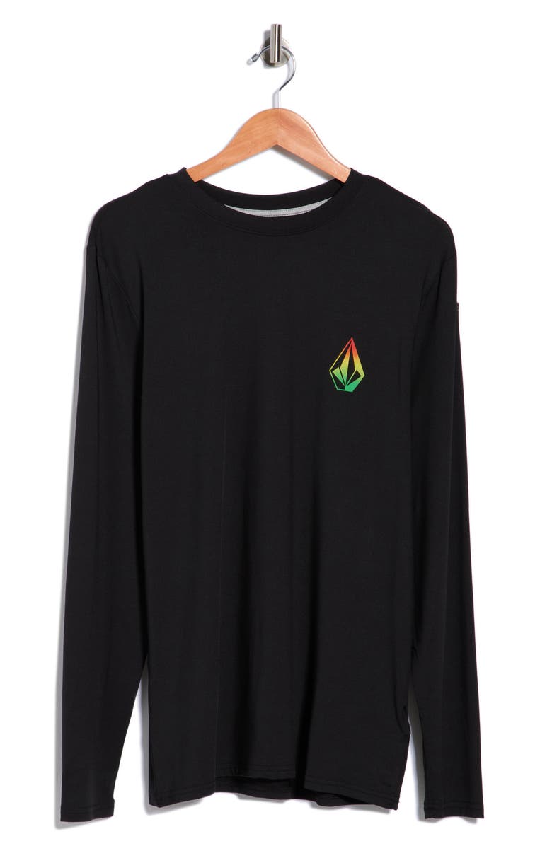 Volcom Crawdad Long Sleeve Graphic T-Shirt, Main, color, Black