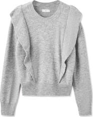 MANGO TEEN Ruffle Crop Sweater