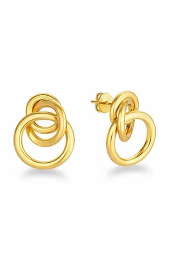 GABI RIELLE Triple Drop Knocker Stud Earrings