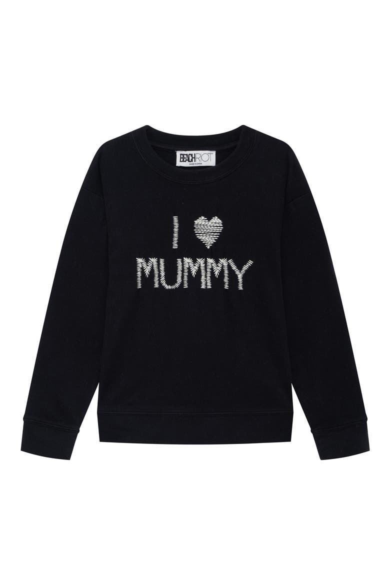 Kids' Little Cassia Sweatshirt, Main, color, MIDNIGHT MUMMY