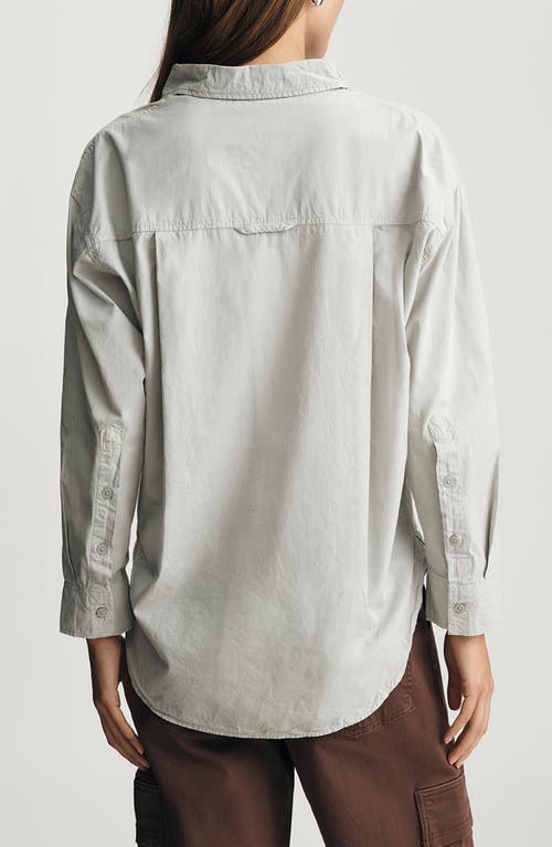 Mavi Jeans Relaxed Fit Cotton Button-up Shirt In Gray