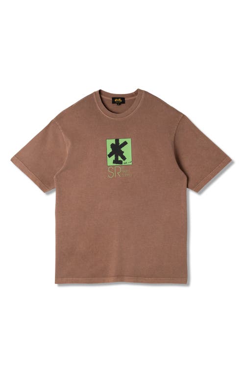 STAN RAY Brush Squares Cotton Graphic T-Shirt in Acorn  product