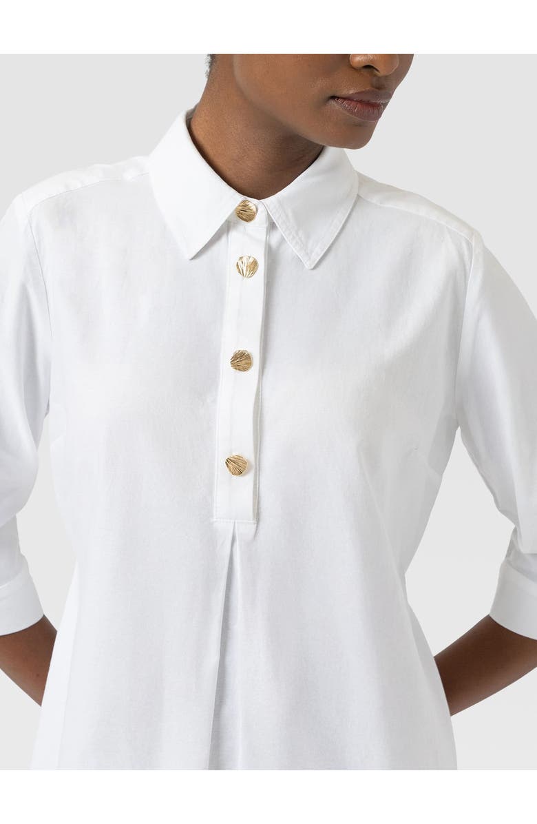 Saint + Sofia Stevie Shirt Dress, Alternate, color, White