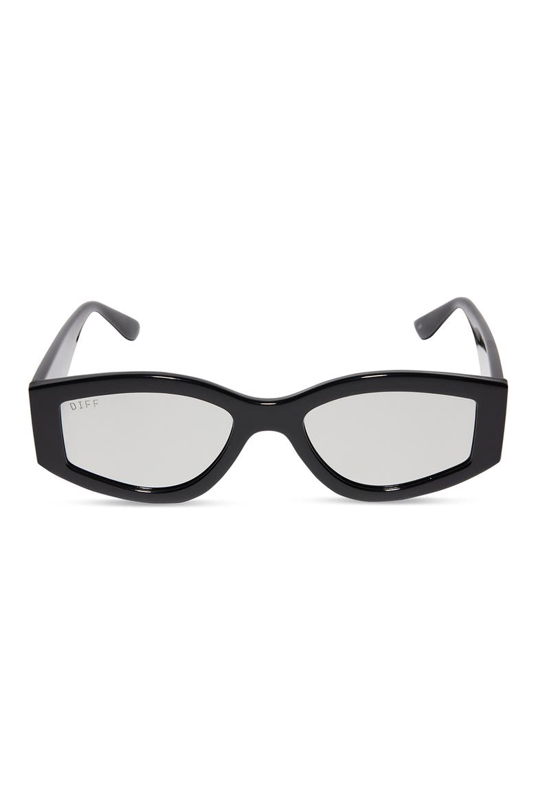 55mm Kai Slim Sunglasses, Main, color, BLACK