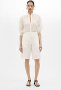Another Tomorrow Gingham Bermuda Pant