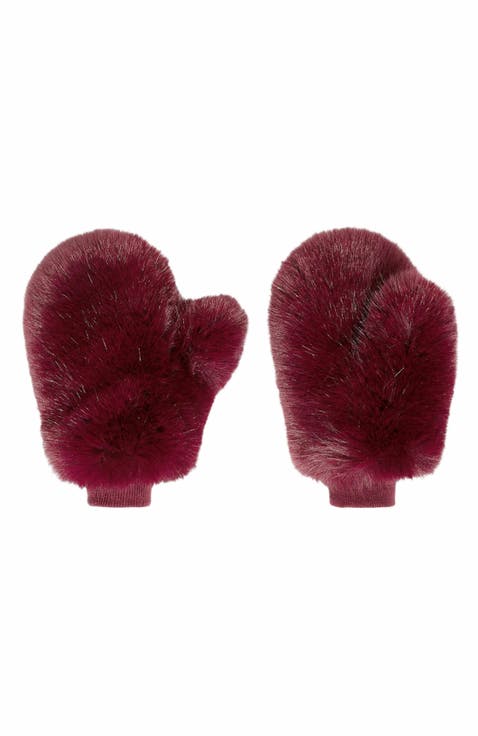 Faux Fur Oversized Mittens