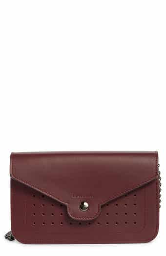 Longchamp Perforated Leather Wallet on a Chain