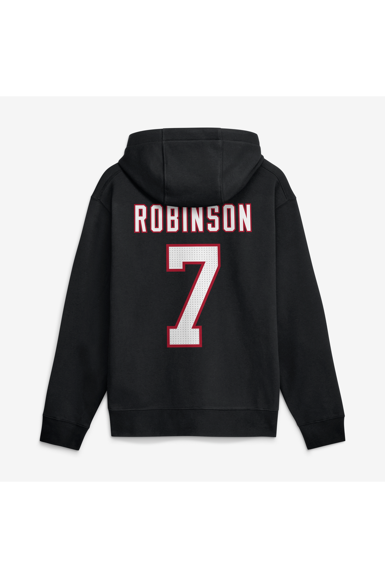 Men's Nike Bijan Robinson Black Atlanta Falcons Name & Number Hoodie, Alternate, color, Black