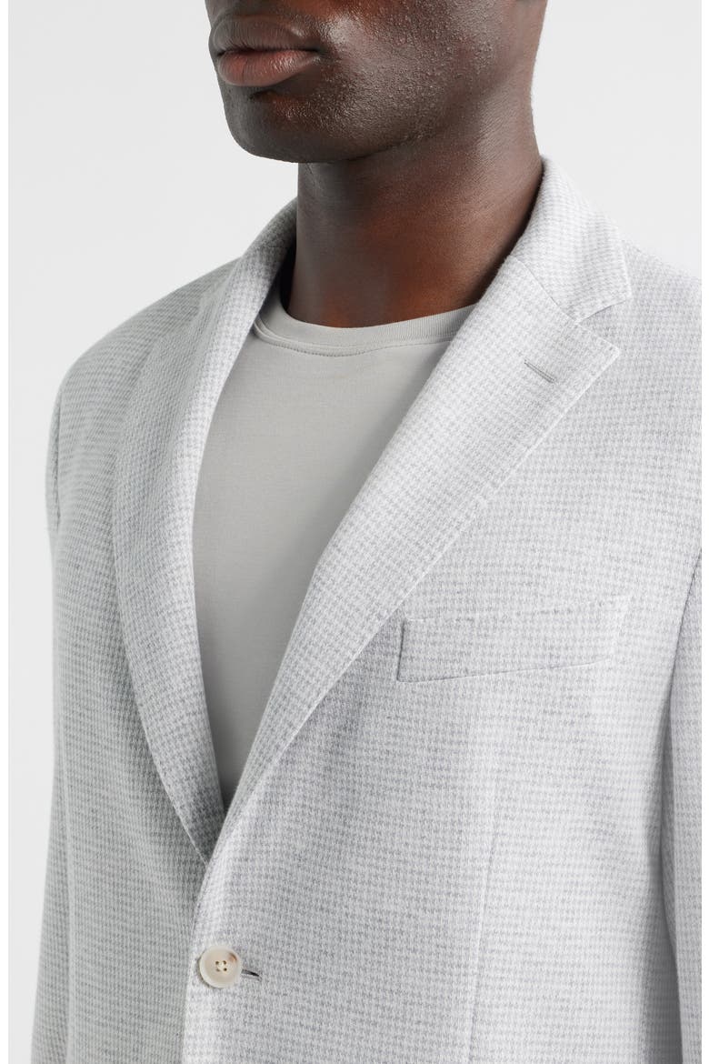 Hanry Slim Fit Microcheck Knit Cotton Blend Sport Coat, Alternate, color, SILVER
