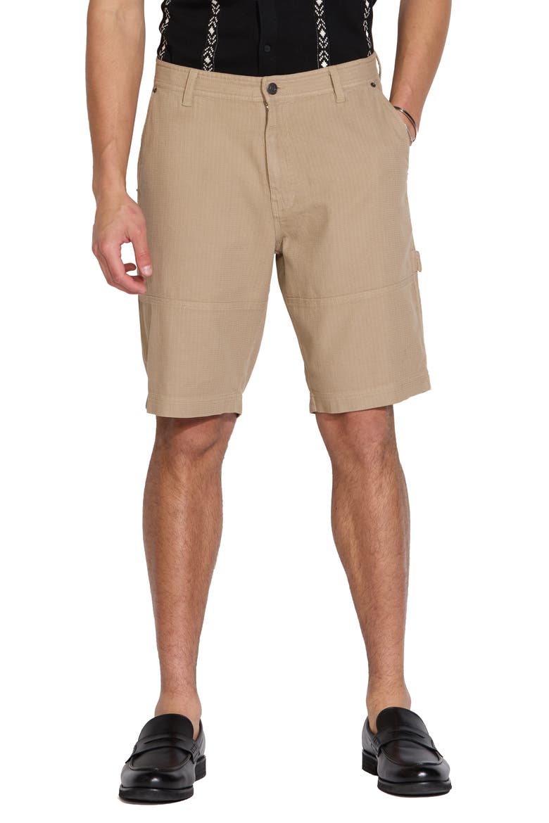 Slub Carpenter Shorts, Main, color, KHAKI