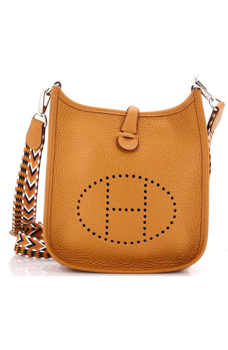 Pre-Owned Hermes Long Strap Evelyne Bag Clemence TPM, Main, color, Bronze Dore