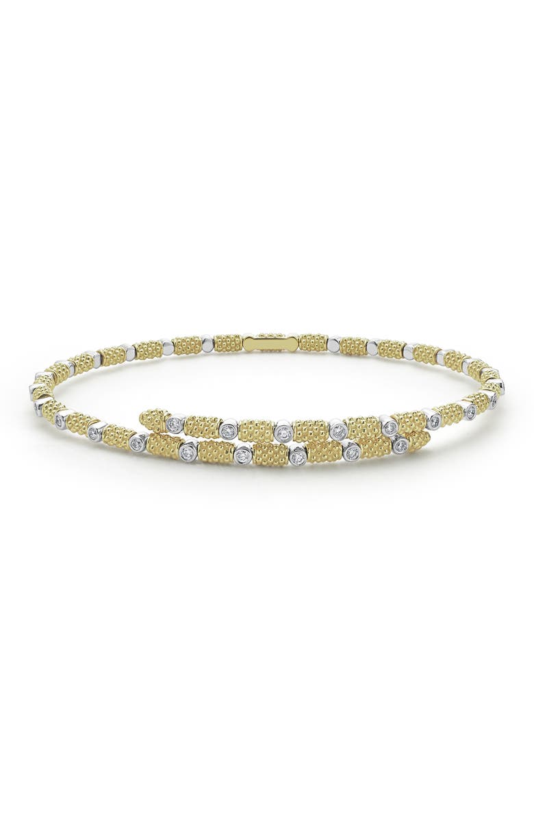 LAGOS Signature Caviar Superfine Diamond Wrap Bracelet, Main, color,