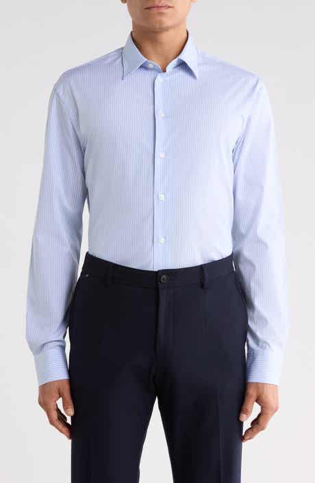 Modern Fit Stripe Cotton Dress Shirt