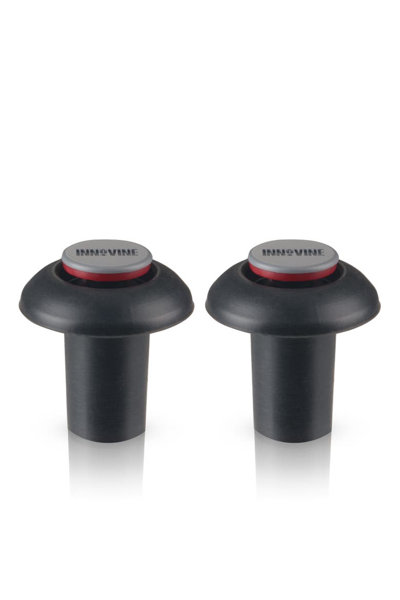 Vacuum Pump Stoppers Set of 2, Main, color, Black