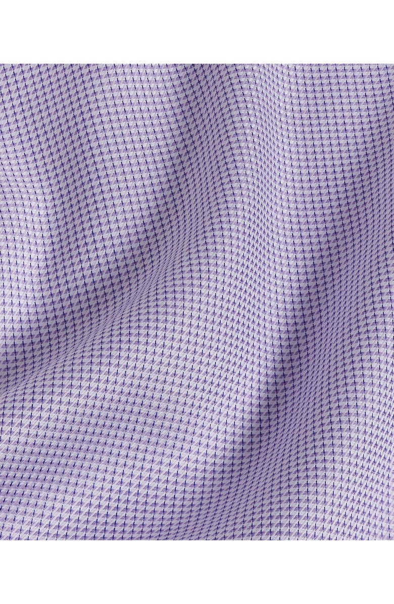 David Donahue Trim Fit Geometric Dobby Dress Shirt, Alternate, color, 