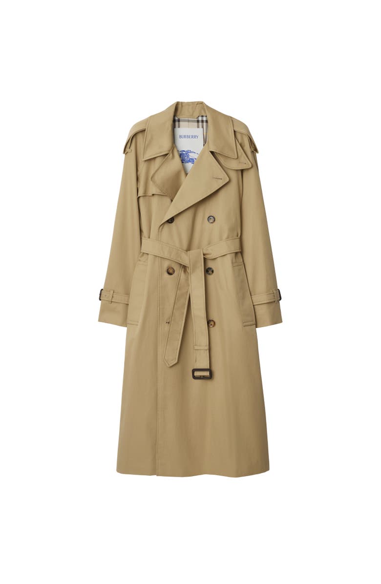 Burberry Long Castleford Trench Coat, Alternate, color, Beige