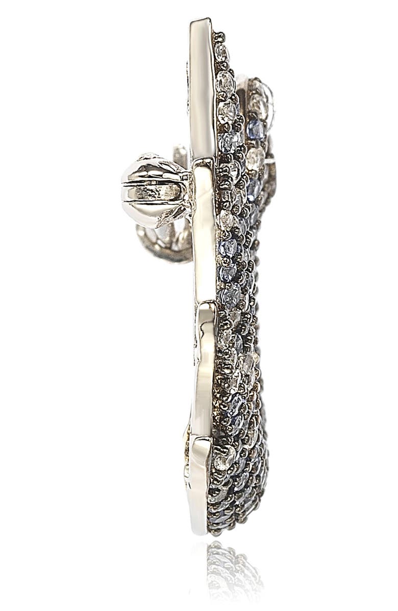 SUZY LEVIAN Sterling Silver Pave CZ Swan Pin, Alternate, color, 