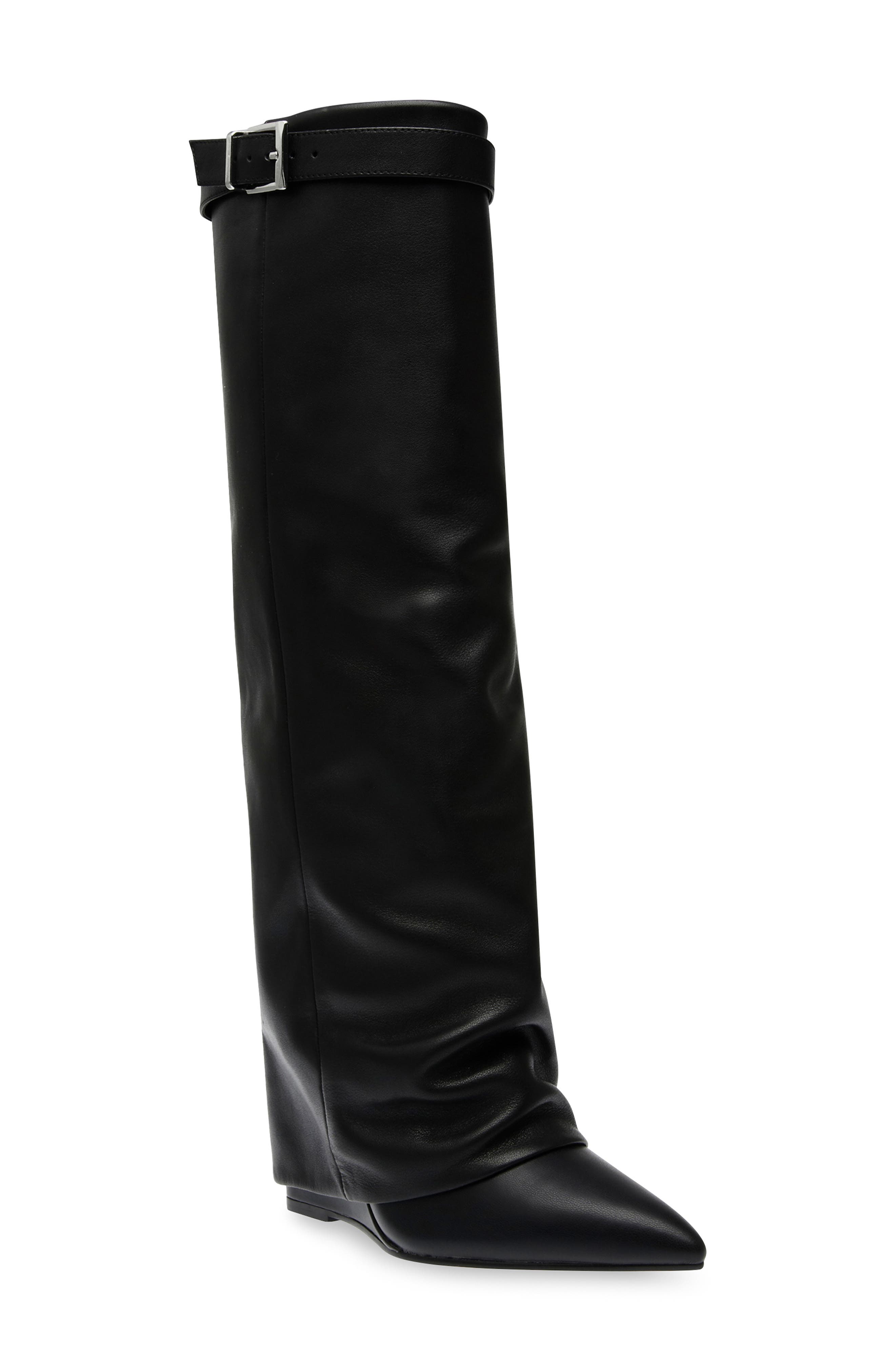 Steve Madden Corenne Foldover Shaft Pointed Toe Knee High Boot, Main, color, 