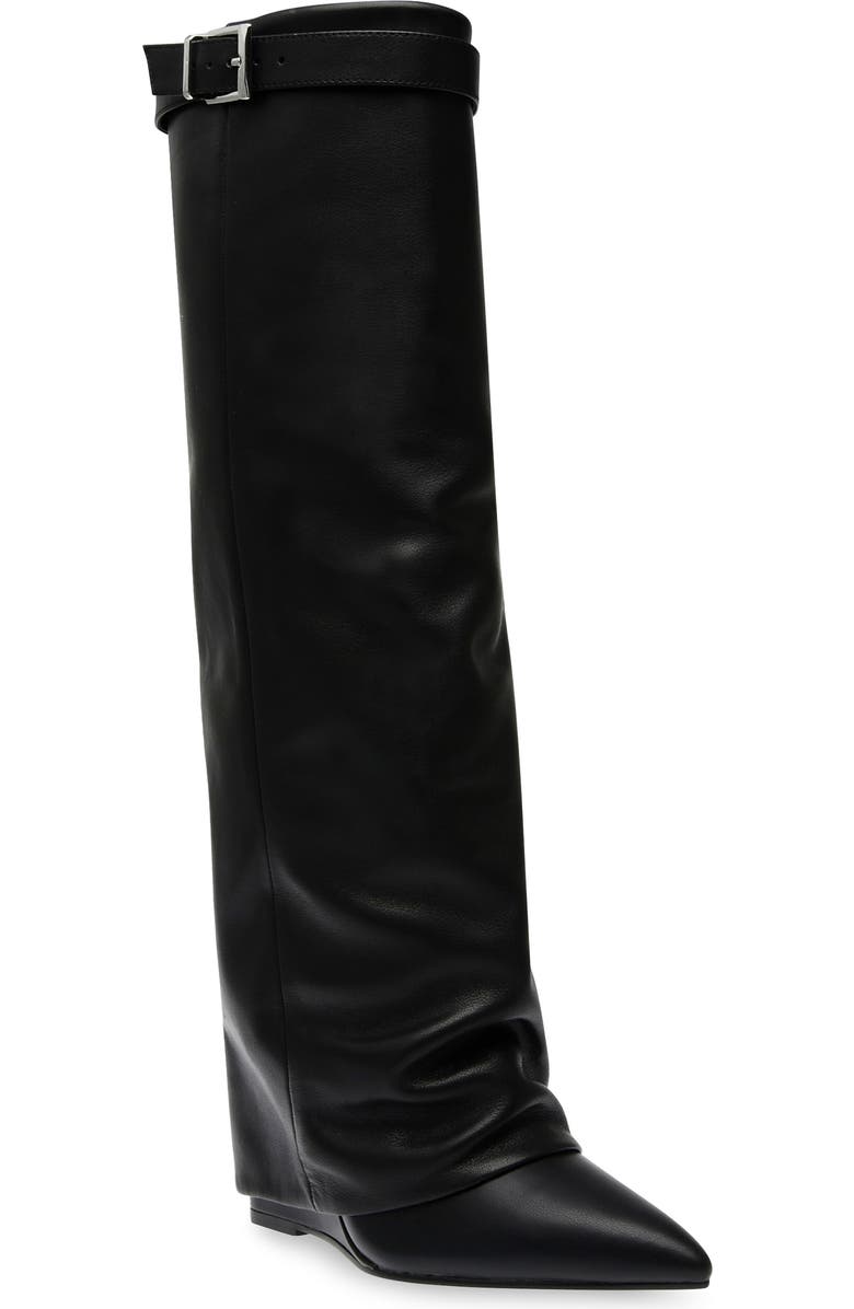 Steve Madden Corenne Foldover Shaft Pointed Toe Knee High Boot, Main, color,