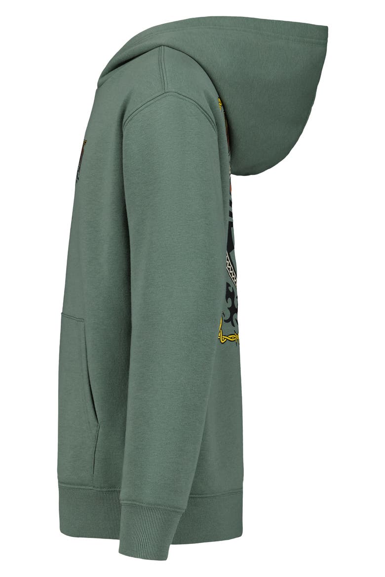 Kids' Inferno Tiger Graphic Hoodie, Alternate, color, LAUREL WREATH