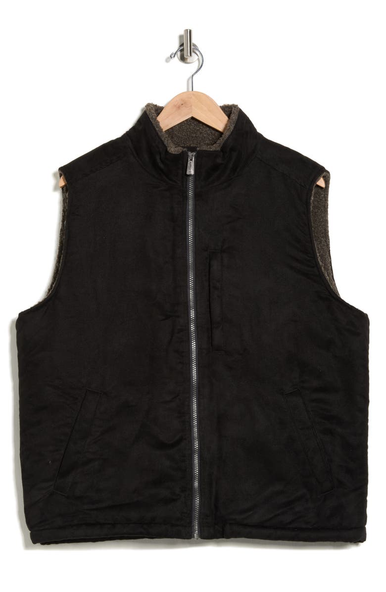 Rainforest Faux Shearling Lined Faux Suede Vest, Alternate, color,