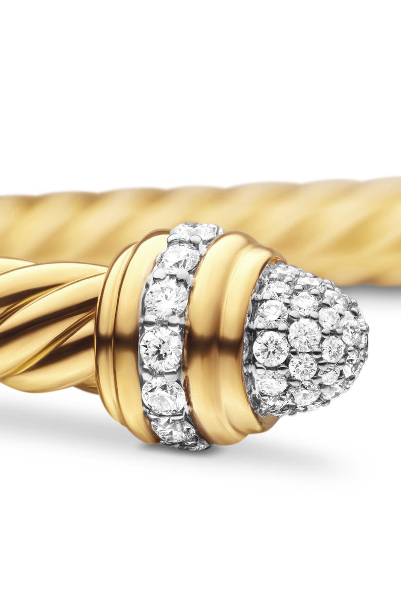 David Yurman Cable Cuff Bracelet with Diamonds, Alternate, color, 