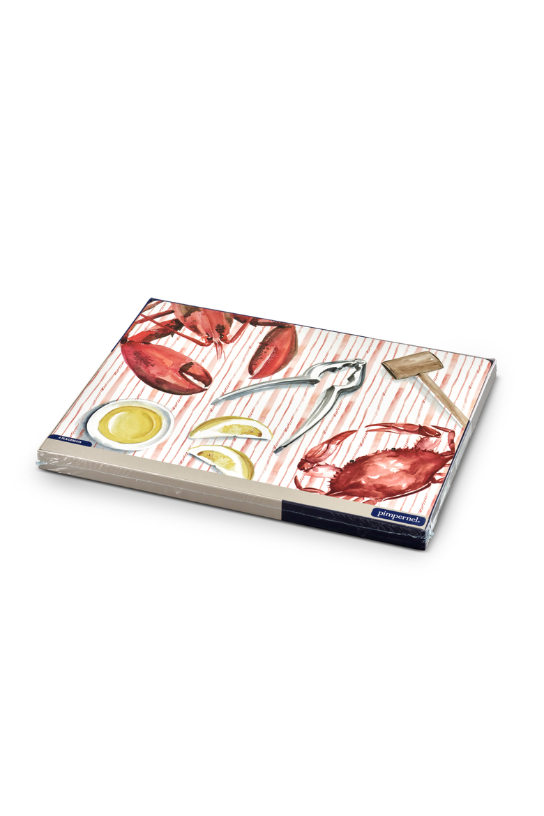 Summer Feast Set of 4 Cork Back Placemats, Alternate, color, Multi