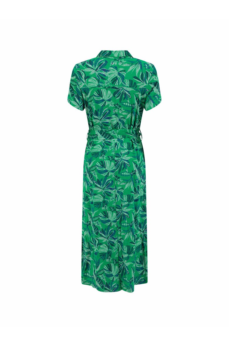 Neem Printed Shirt Dress, Alternate, color, Cactus Green