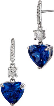 SAVVY CIE JEWELS Cubic Zirconia Drop Earrings