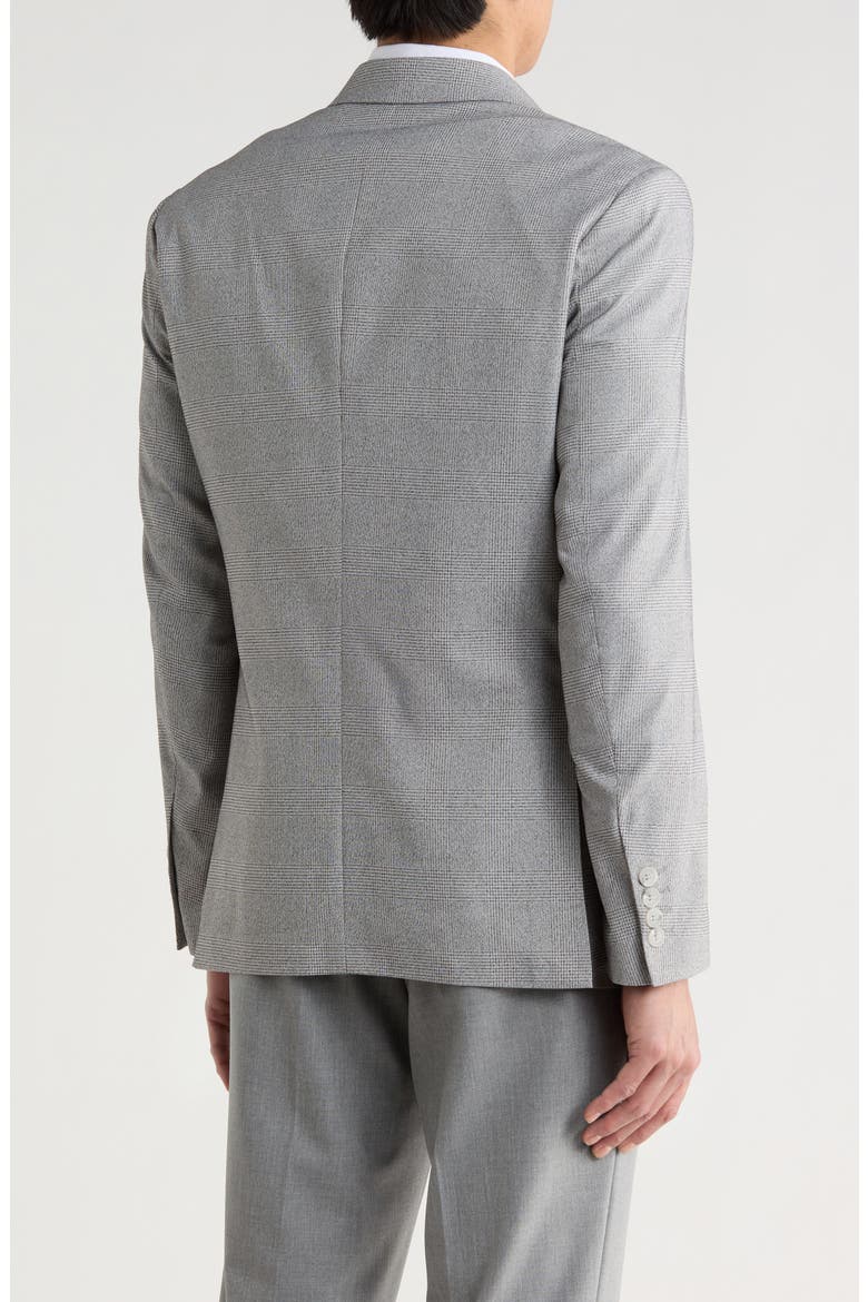 Slim Fit Plaid Sport Coat, Alternate, color, GREY