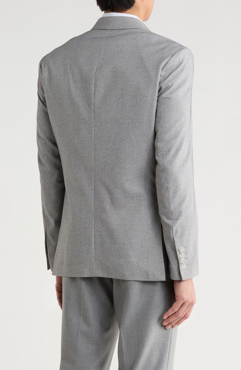 Tahari Slim Fit Plaid Sport Coat, Alternate, color, Grey