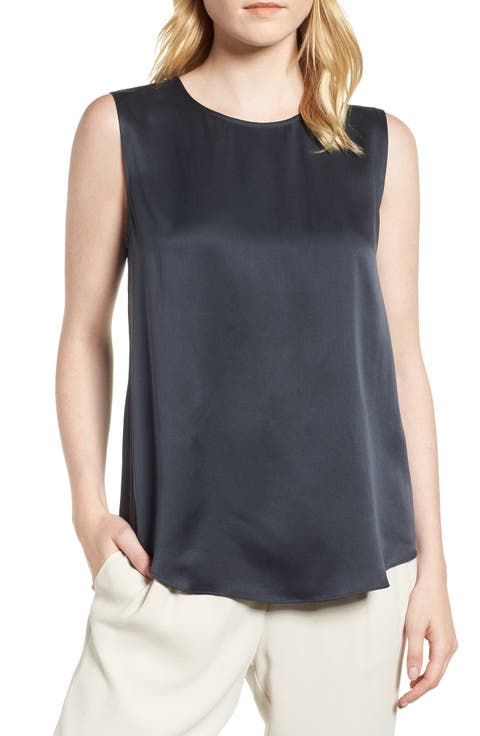 Round Neck Silk Tank