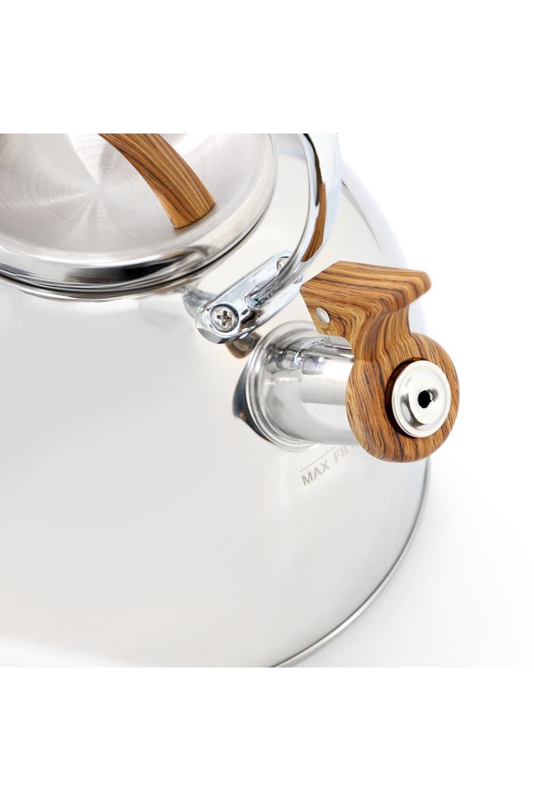Fremont 2 Quart Mirror Polish Stainless Steel Whistling Tea Kettle, Alternate, color, Metallic Silver