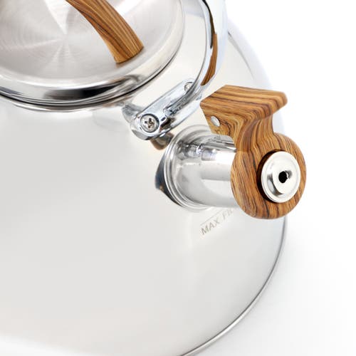 Mr Coffee Mr. Coffee Fremont 2 Quart Mirror Polish Stainless Steel Whistling Tea Kettle In Silver