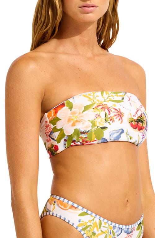 Seafolly Reversible Tube Bikini Top In Green