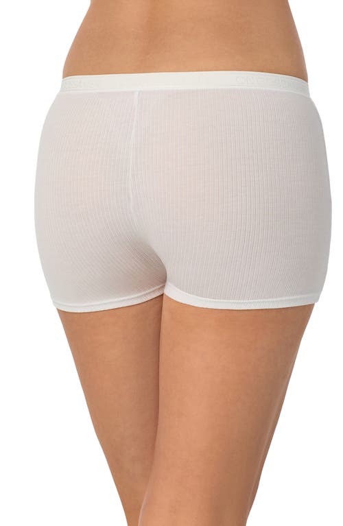 On Gossamer On Gassamer Cabana Cotton Rib Boxer Shorts In White