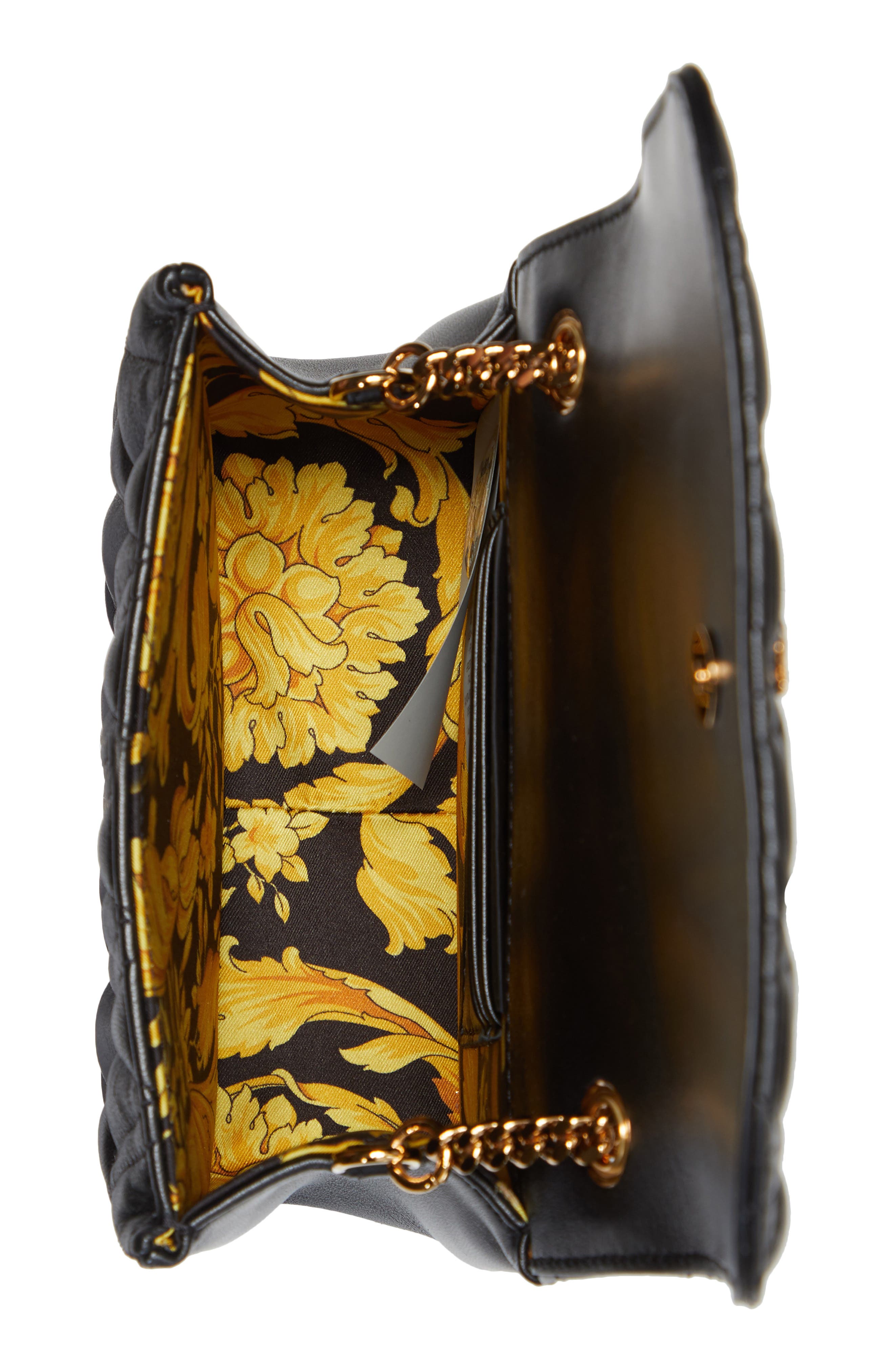 Versace Virtus Quilted Evening Bag, Alternate, color, 