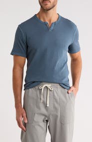 Lucky Brand Burnout Notch Neck T-Shirt