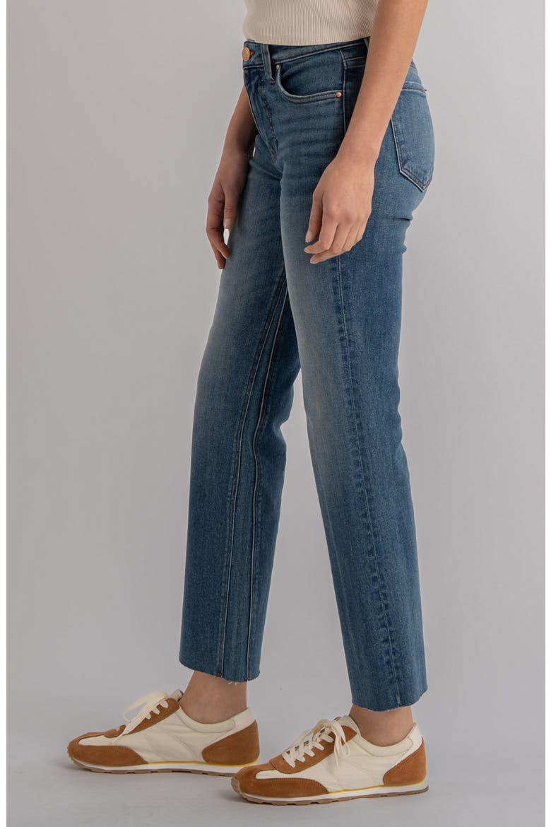 Kelsey Fab Ab Raw Hem High Waist Ankle Flare Jeans, Alternate, color, WONDERFUL W/MED