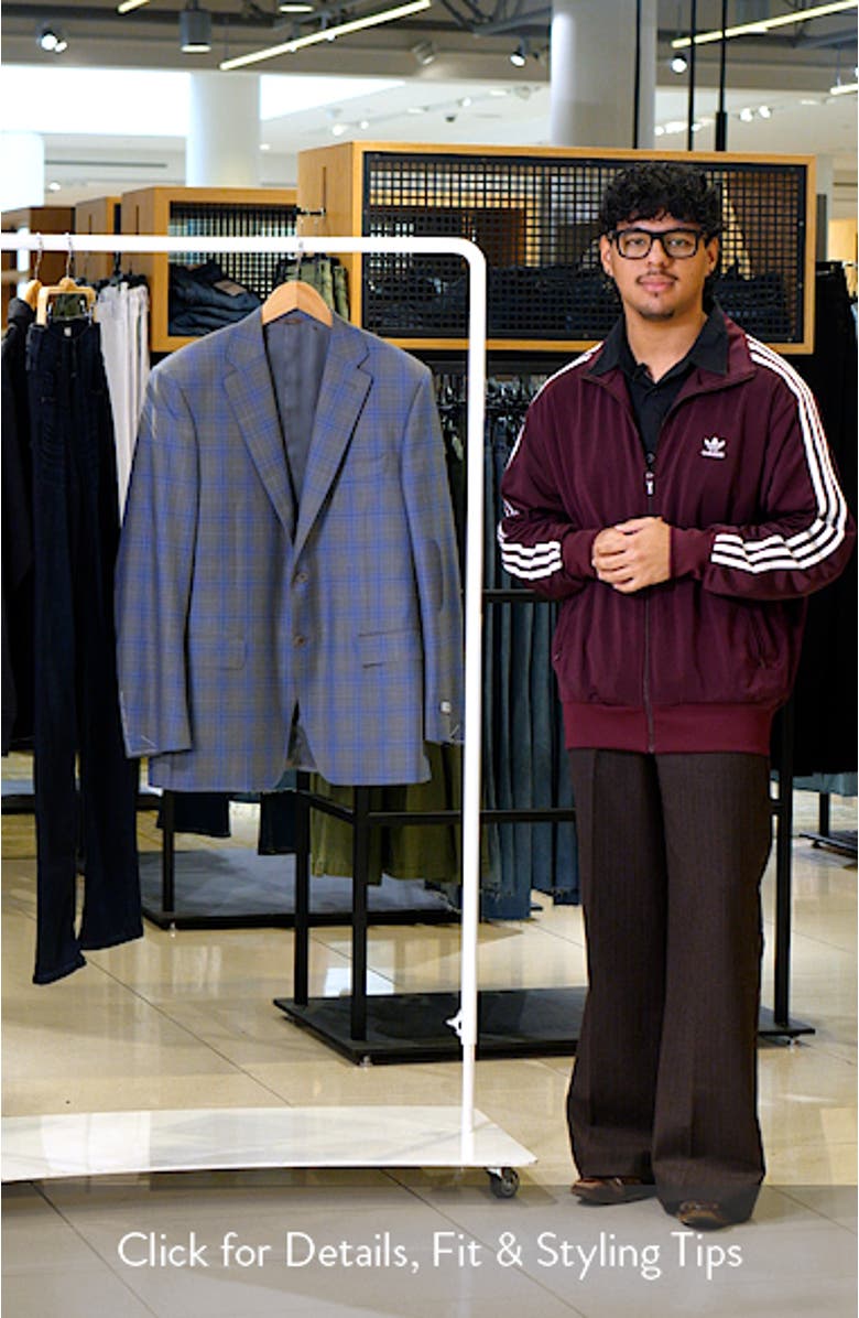 Siena Regular Fit Grey Shadow Check Wool Sport Coat, sales video thumbnail