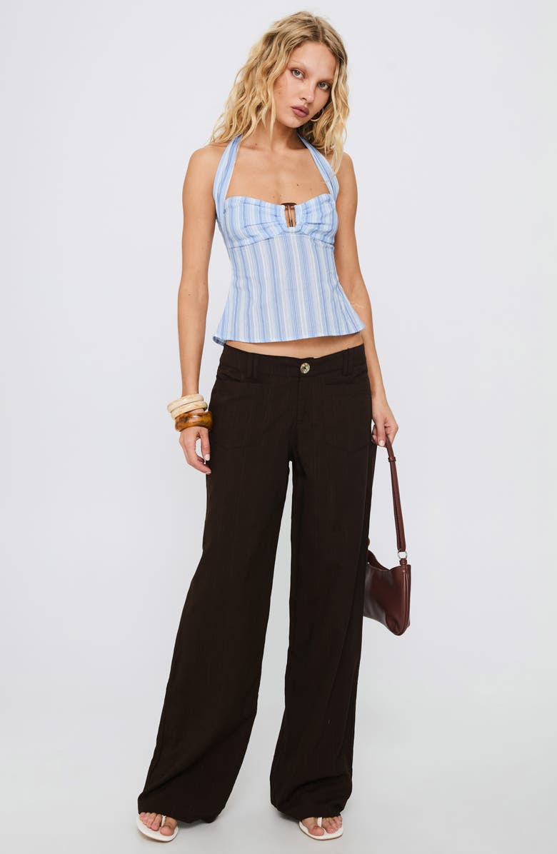 Princess Polly Isabetta Halter Top, Alternate, color, Blue Stripe