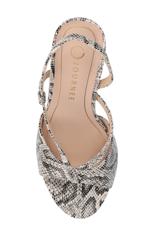 Journee Collection Varra Slingback Sandal In Snake Embossed