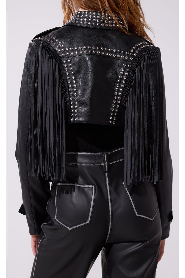Oakly Fringe Jacket, Alternate, color, BLACK
