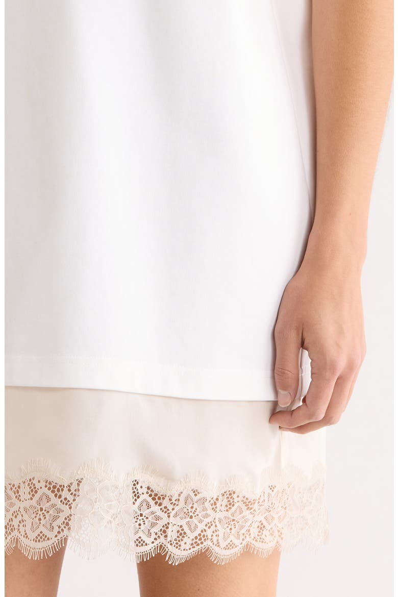 Grier Lace Trim Dress, Alternate, color, IVORY