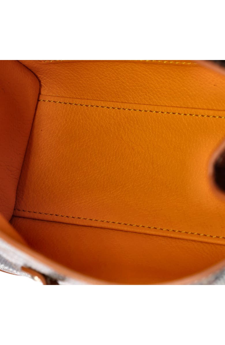 Pre-Owned Goyard Saigon Top Handle Bag Coated Canvas with Leather Mini, Alternate, color, Brown