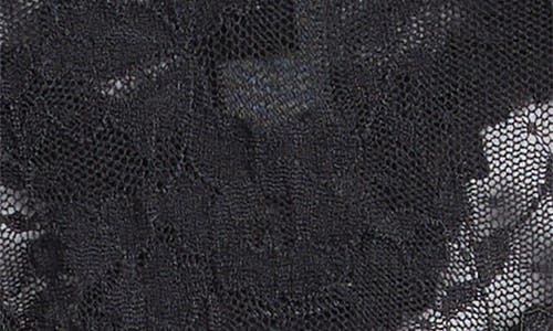 Skims Stretch Lace Dipped Thong In Soot