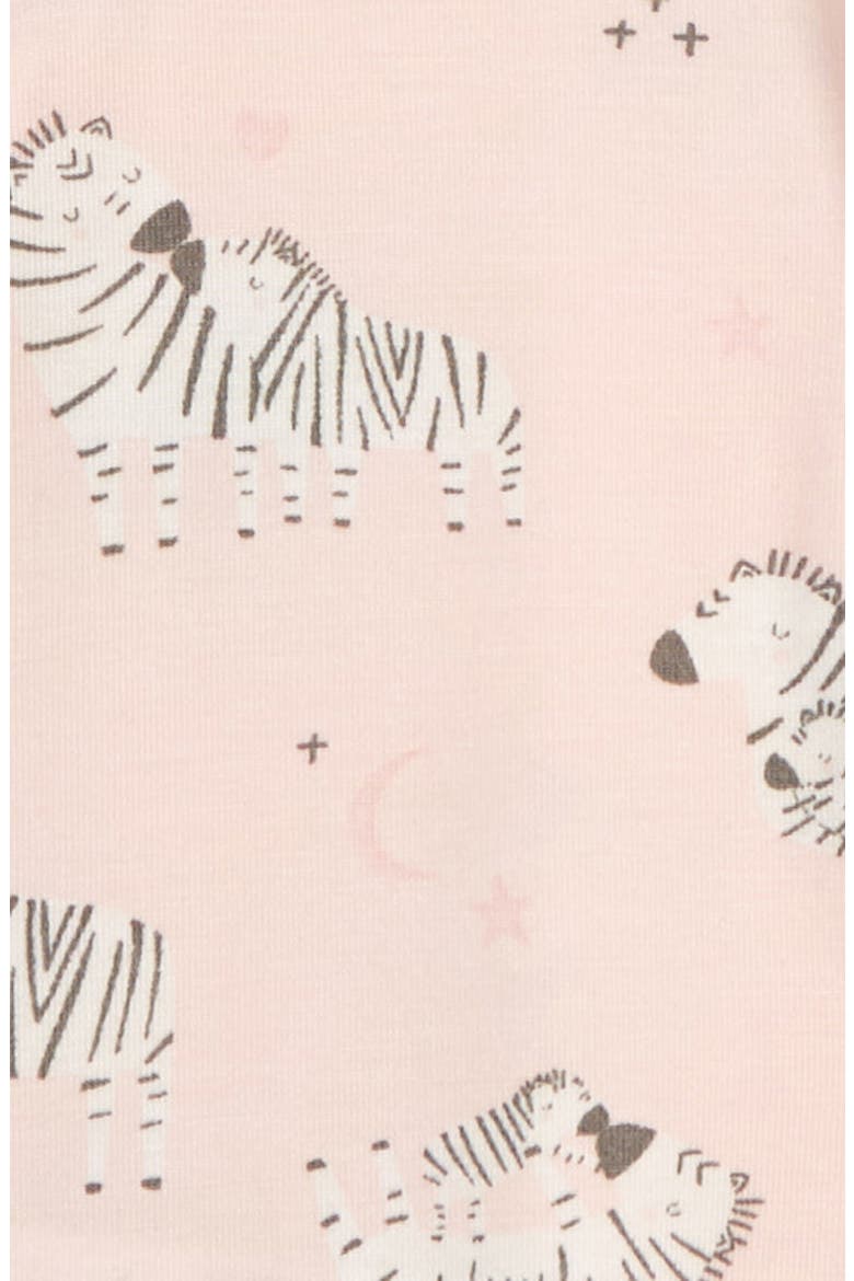 Little Ones Zebra Footie, Alternate, color, PINK