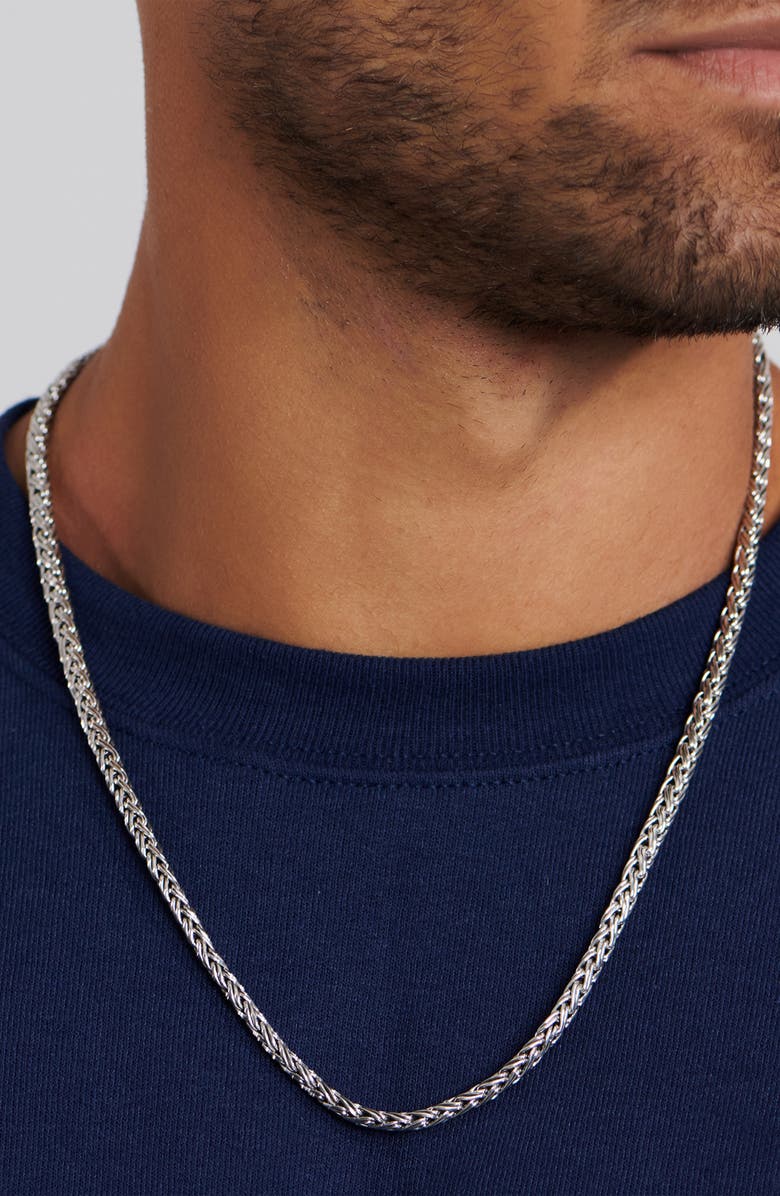 DEVATA Gender Inclusive Sterling Silver Paddy Oval 5mm Chain Necklace, Alternate, color,